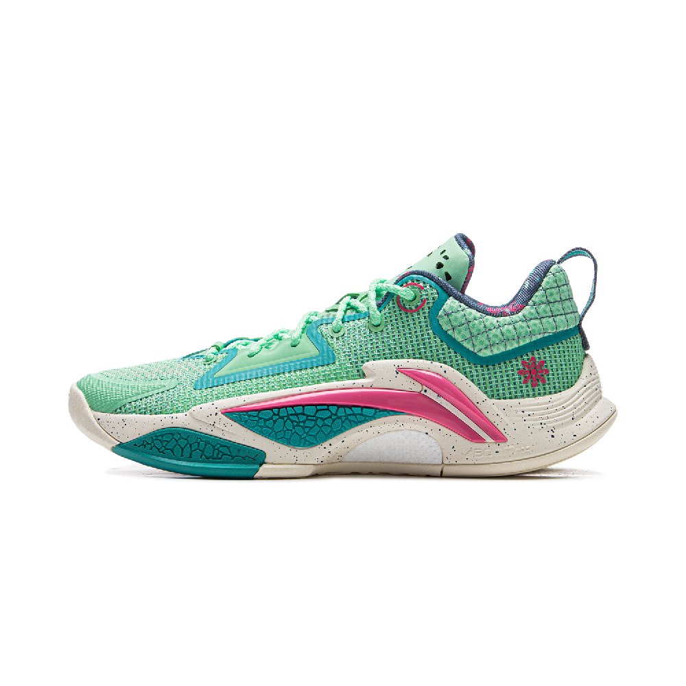 LiNing BadFive Hunter 1 Slip Resistant Coverage Lightweight Rebound Low Top Outdoor Basketball Shoes Men's Green