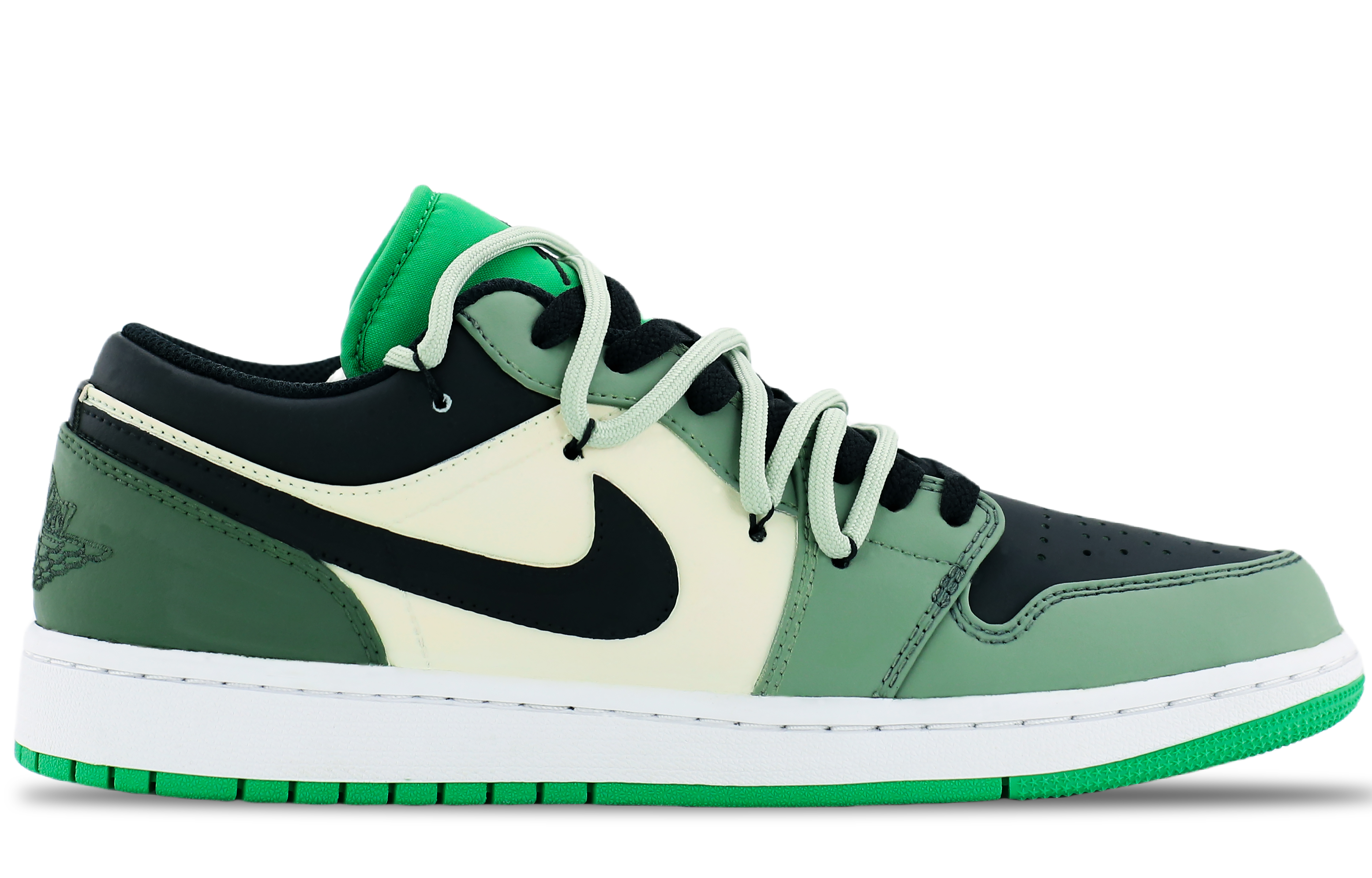 Jordan Air Jordan 1 Low top Vintage Basketball Shoes Unisex Black Green