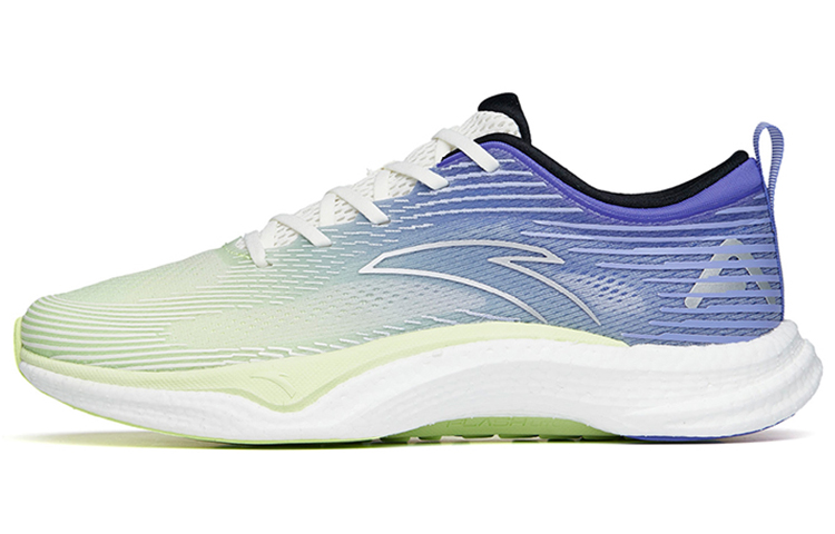 ANTA Four Generations Of Hydrogen Running Shoes Men's Low top Ivory White/Elf Yellow/Mysterious Purple