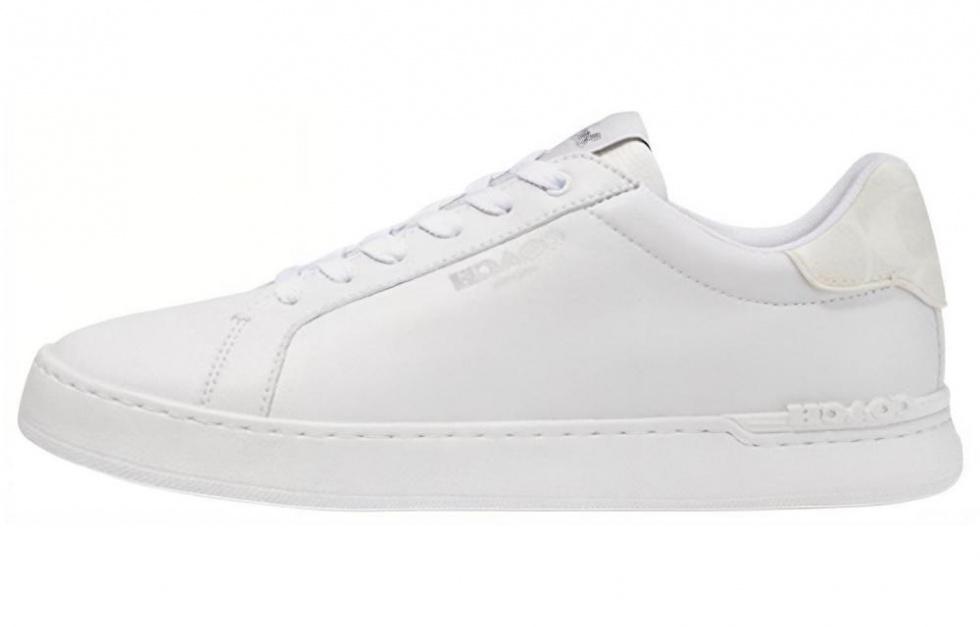 COACH Clip Low Top Skateboard Shoes Men's White