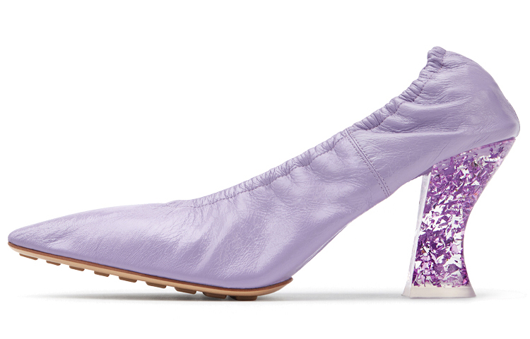 Bottega Veneta Almond High Heels Women's Light Purple