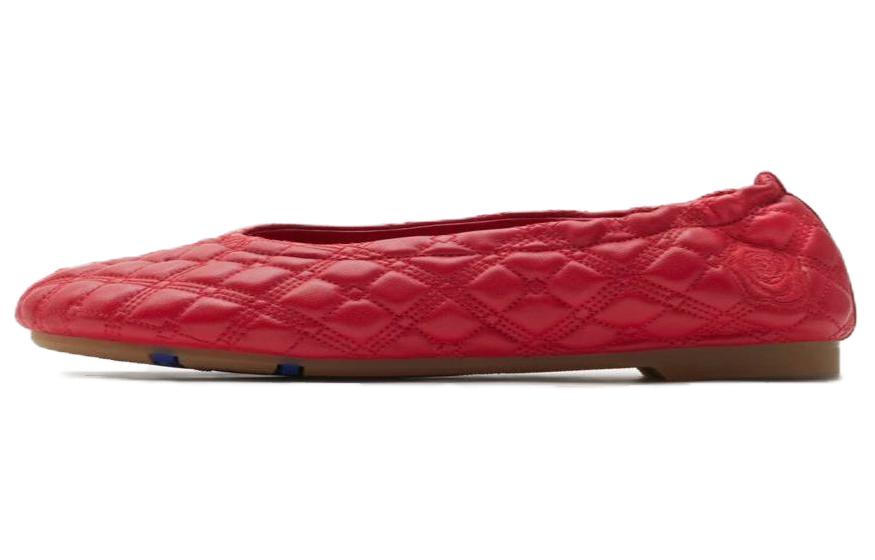 Burberry Sadler Leather Ballerina Shoes