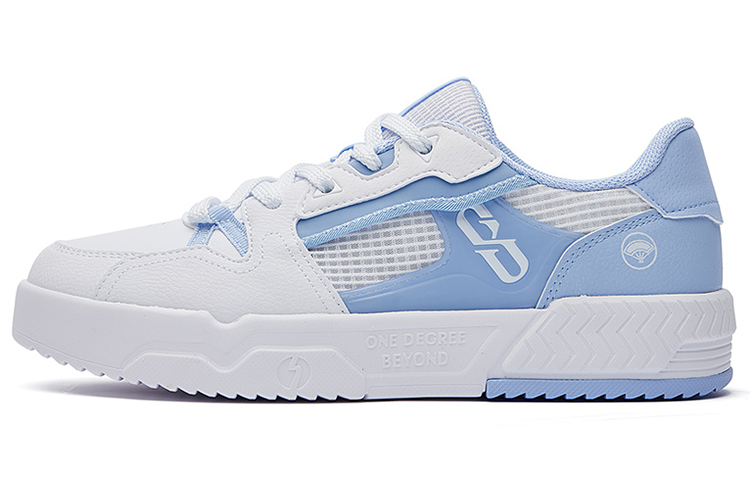 361° Breathable Low-Top Skateboard Shoes Men's White Blue