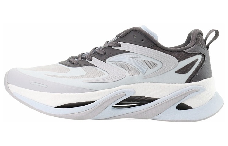 Anta Cushioned Slip-Resistant Abrasion-Resistant Low-Top Running Shoes Men's Blue Gray