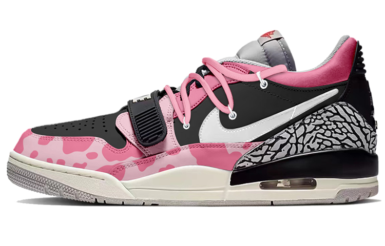 Jordan Legacy 312 Low Low-Top Vintage Basketball Shoes Men's Pink Black