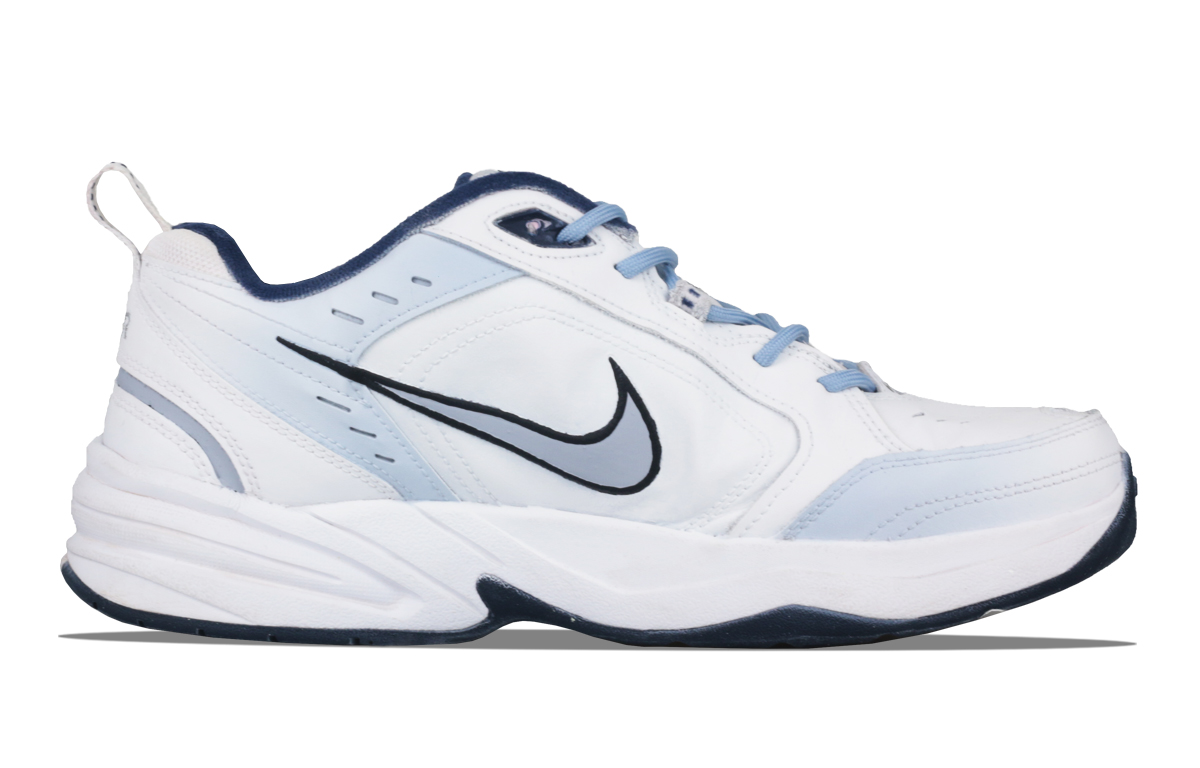 Nike Air Monarch 4 Loop Puppy Abrasion Resistant Height Increasing Low top Chunky Sneakers Unisex Blue White
