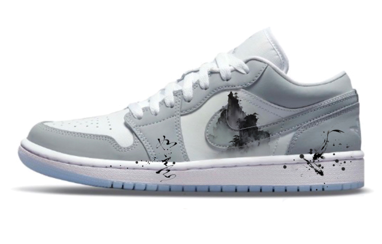 Jordan Air Jordan 1 Vintage Basketball Shoes Women's Low Top Gray/White