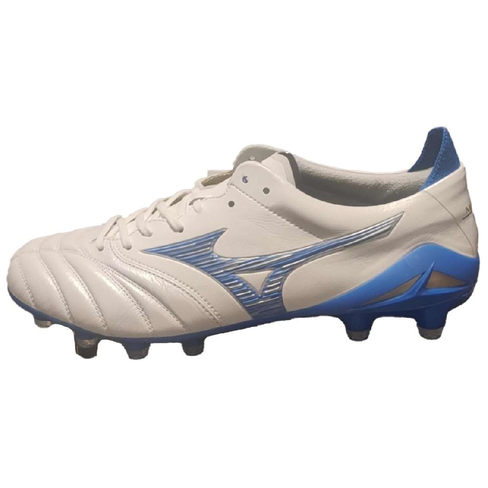 Mizuno Morelia Neo Anti-Slip Wear-Resistant Soccer Shoes Unisex White Blue