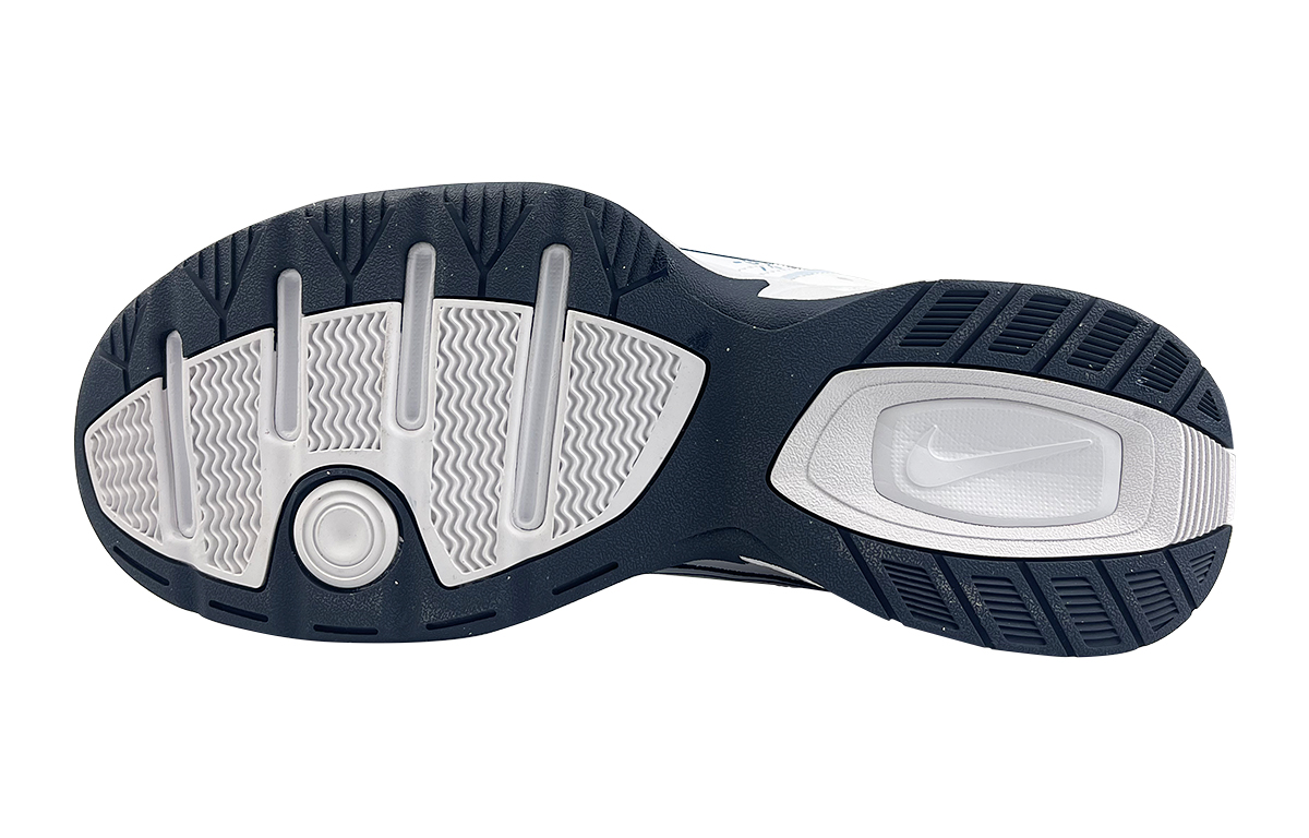 Nike Air Monarch 4 White Navy Slip-Resistant Height Increasing Low-Top Chunky Sneakers Unisex White Blue купить в интернет-магазине Yoocart с быстрой доставкой по России.