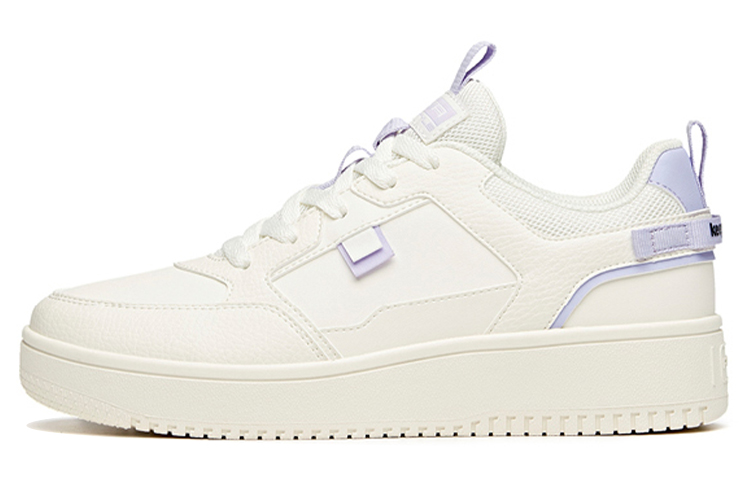 Anta Life Collection Anti-Slip Wear-Resistant Low-Top Skateboard Shoes Women's Purple White