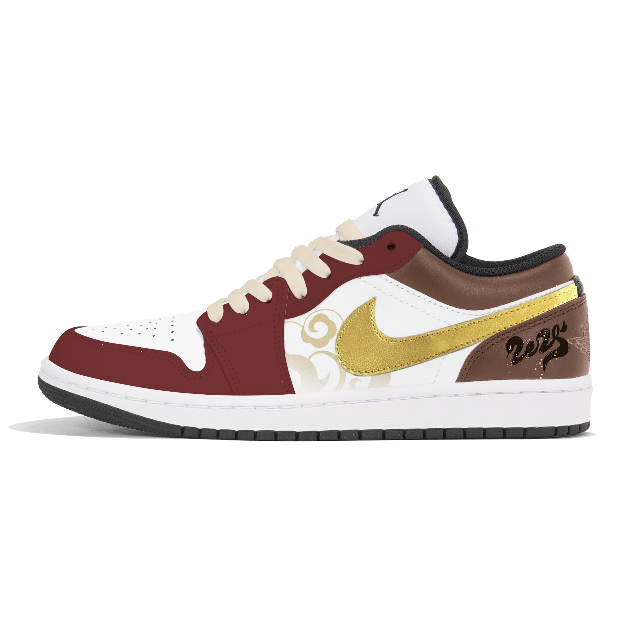 Jordan Air Jordan 1 Slip-Resistant Cushioning Abrasion-Resistant Low-Top Vintage Basketball Shoes Men's Red купить в интернет-магазине Yoocart с быстрой доставкой по России.