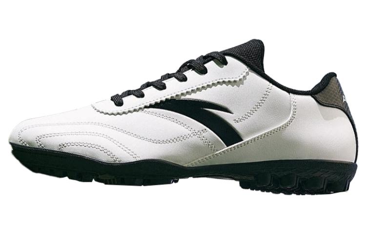 Anta TF Rubber Broken Studs Artificial Ground Slip-Resistant Soccer Shoes Men's White Black