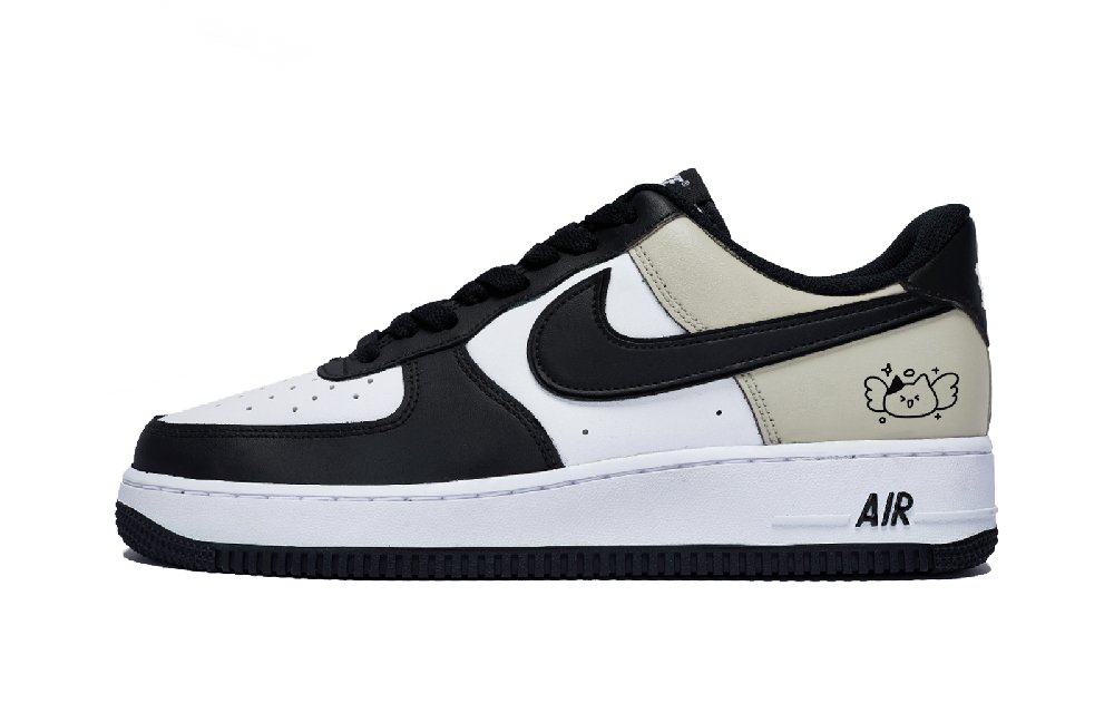Nike Air Force 1 Puppy Fragment Low Top Skateboard Shoes Men's White Gray