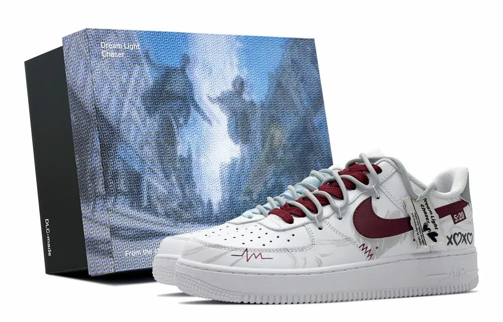 Nike Air Force 1 Low top Skateboard Shoes Men's White Blue Red
