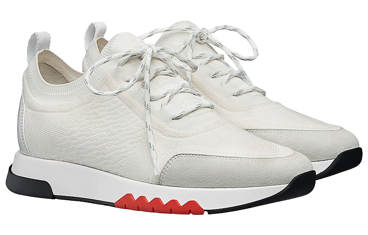 HERMES Addict Cushioning, Slip Resistant, And Abrasion Resistant Low Top Casual Shoes Women's White Gray