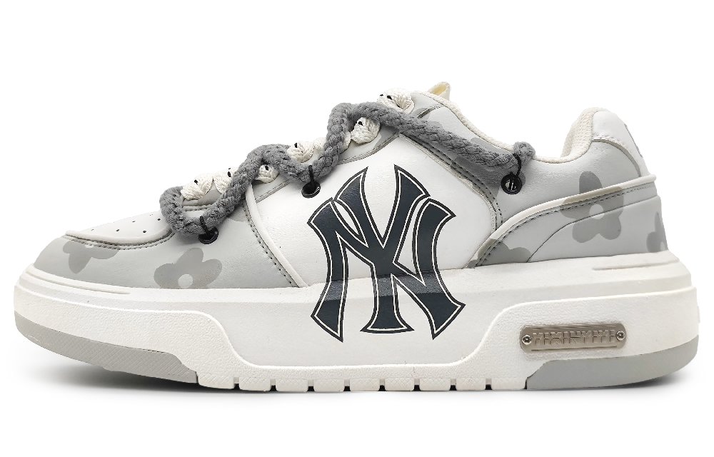 MLB Chunky Liner Wear-Resistant Height Increasing Low-Top Skateboard Shoes Unisex Gray