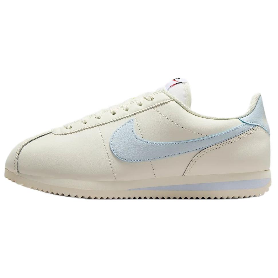 Nike Cortez Abrasion Resistant Low Top Running Shoes Women's White Blue