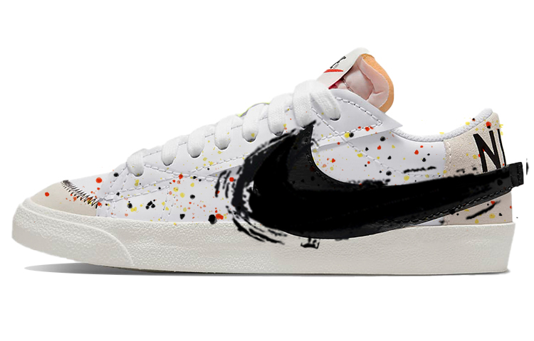 Nike Blazer Skateboard Shoes Men Low-Top Black/White