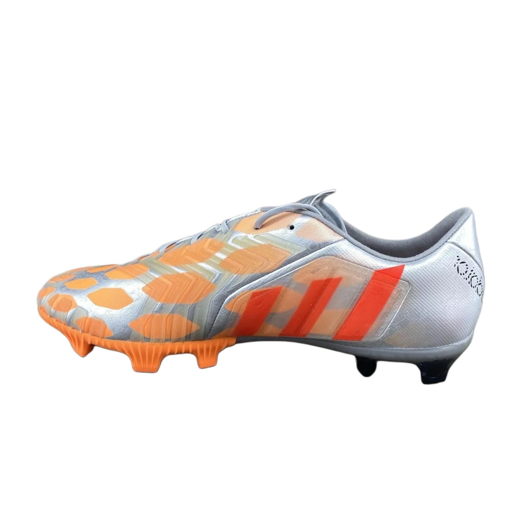 Adidas Predator Instinct FG Firm Ground Slip Resistant Abrasion Resistant Soccer Shoes Women's Silver Orange