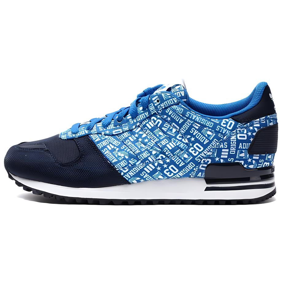 Adidas Originals ZX 700 Anti Slip Wear Resistant Low Top Casual Shoes Unisex Blue White