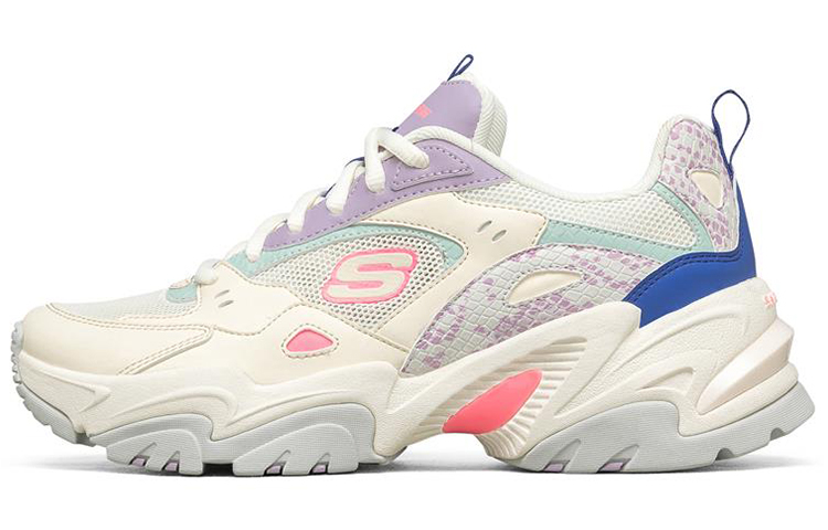 Skechers Stamina V2 Rainbow Mythical Creature Wear-Resistant Low-Top Chunky Sneakers Women's Natural