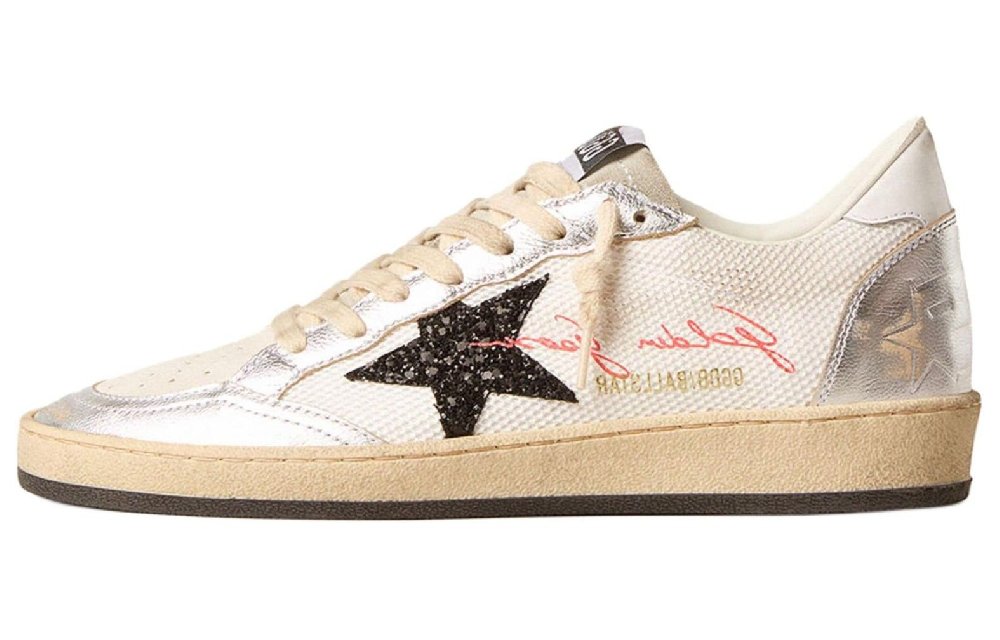 Golden Goose Ballstar Metallic-panel Leather Sneakers