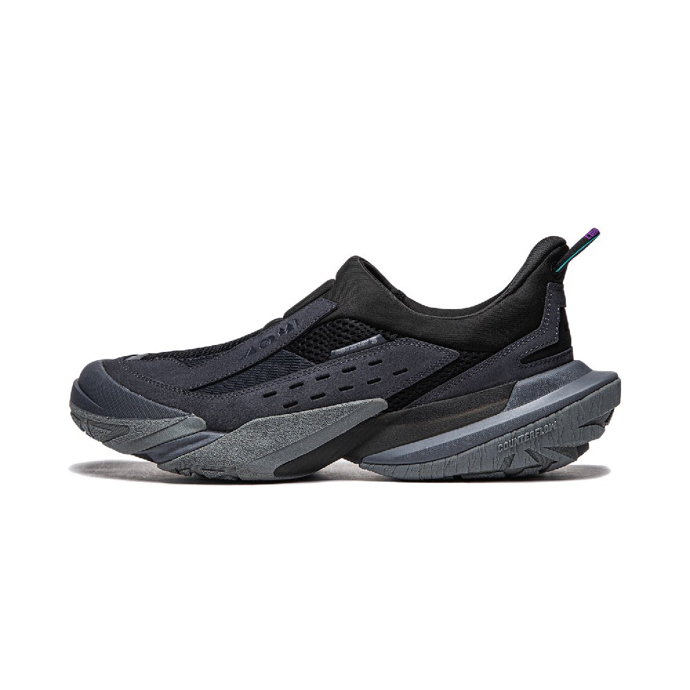 LiNing Outdoor CF Tracing Cushioning, Wear Resistant Low top Casual Shoes Unisex Black