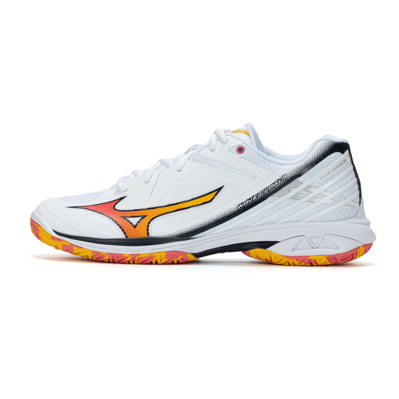 Mizuno WAVE CLAW 3 Cushioning Abrasion Resistant Breathable Low Top Badminton Shoes Unisex White