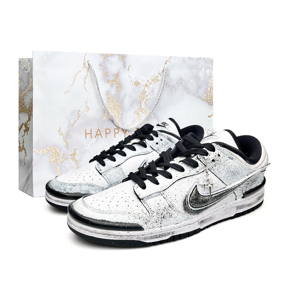 Nike Dunk Blade Runner, Banana Energy Lightweight And Breathable Low Top Skateboard Shoes Unisex Silver
