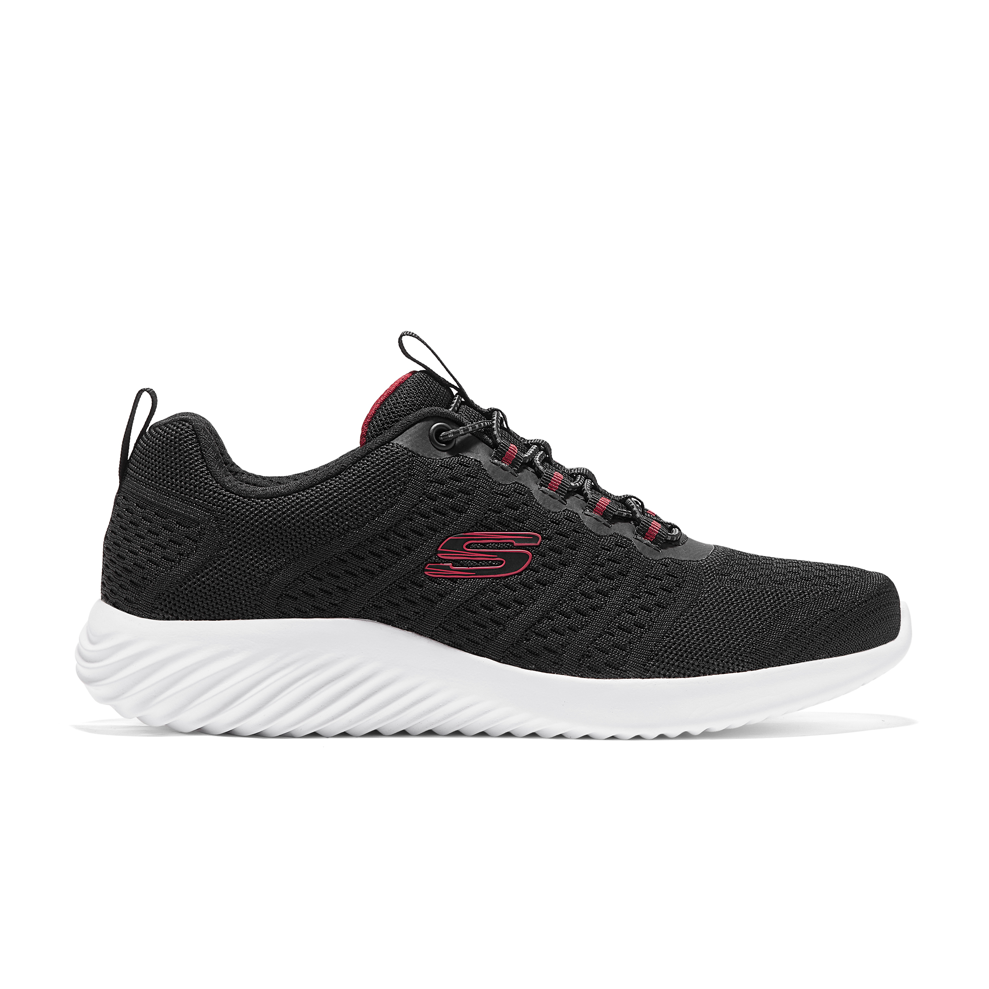Skechers SPORT MENS Low Top Running Shoes Men's Black Red