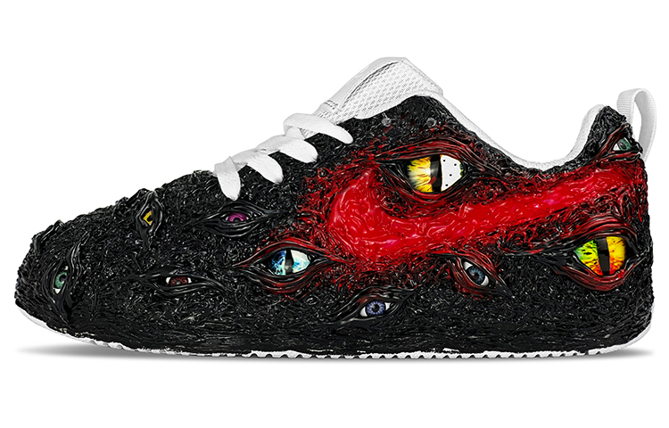 Nike Court Borough Series Low top Skateboard Shoes GS Black Red