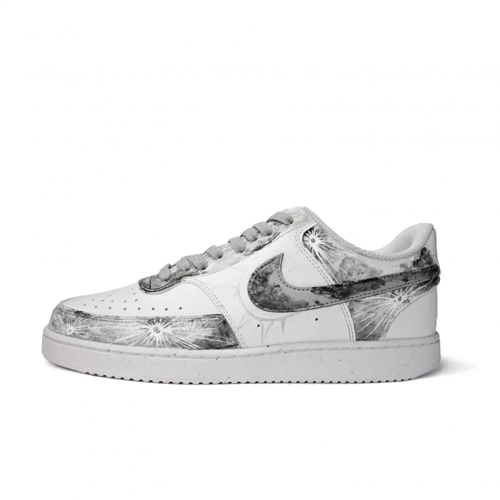 Nike Court Vision 1 Sun And Moon Twilight, Mysticism Abrasion Resistant Low top Skateboard Shoes Unisex Gray