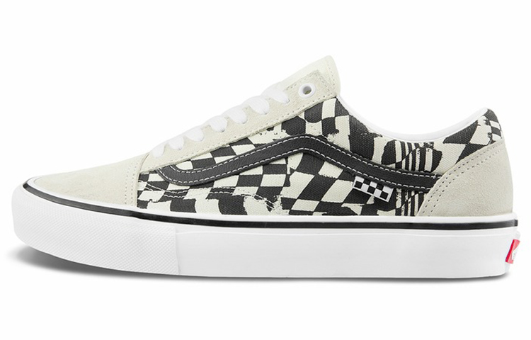 Old Skool Skate Vans 'Checkerwarp Black White'
