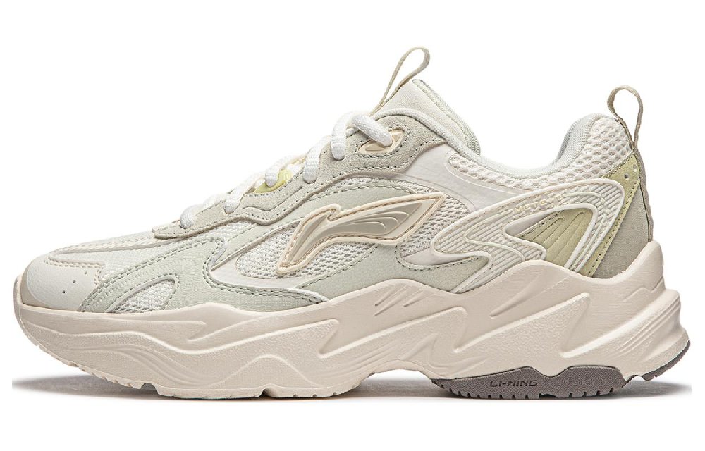 LiNing Meteor Cushioning Anti-Slip And Wear-Resistant Support Low-Top Casual Shoes Women's White Green