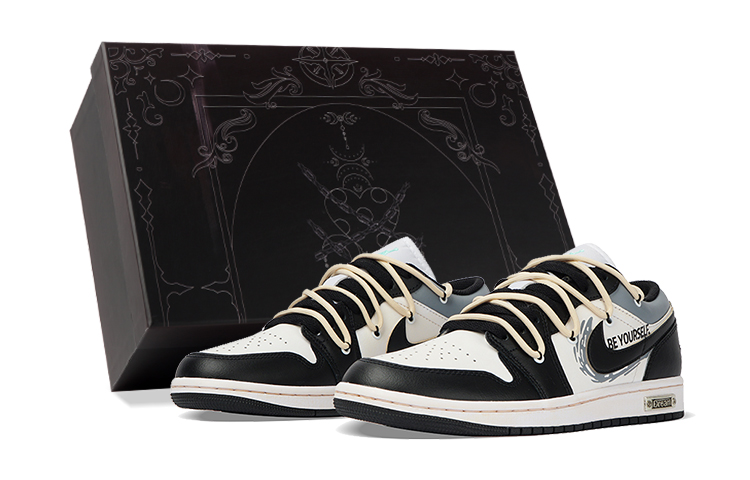 Jordan Air Jordan 1 Low-Top Vintage Basketball Shoes Men's Black White