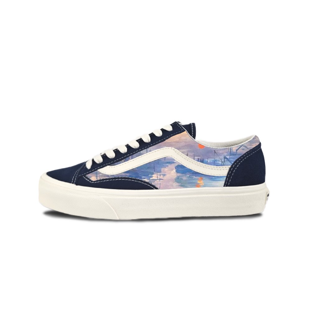 Vans Style 36 Suede Anti Slip Wear Resistant Low Top Skateboard Shoes Unisex Blue Purple