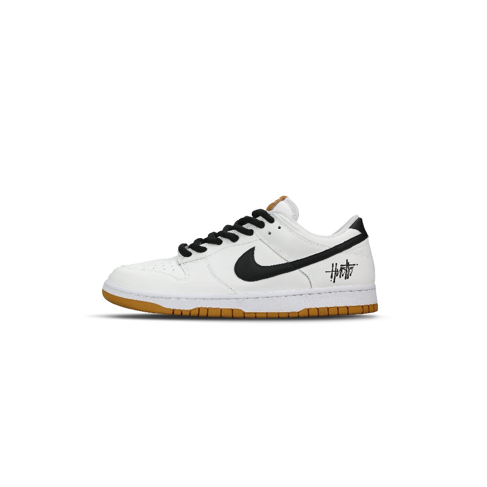 Nike Dunk Abrasion Resistant Low Top Skateboard Shoes Men's White Black