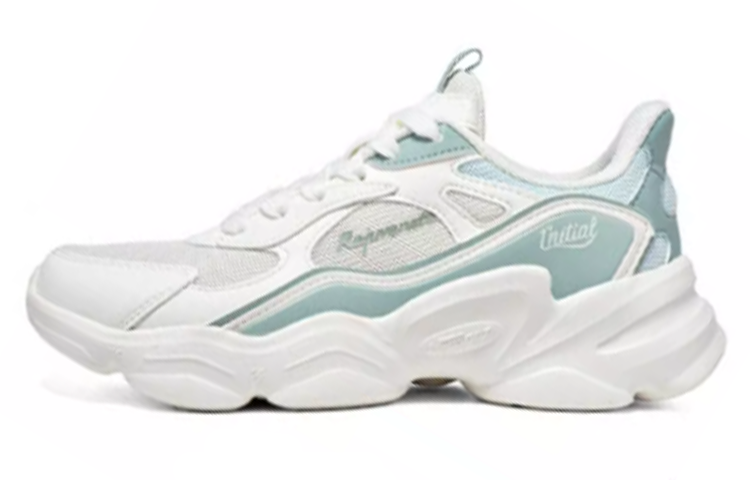 361° Slip Resistant And Breathable Low Top Running Shoes Women's White Green