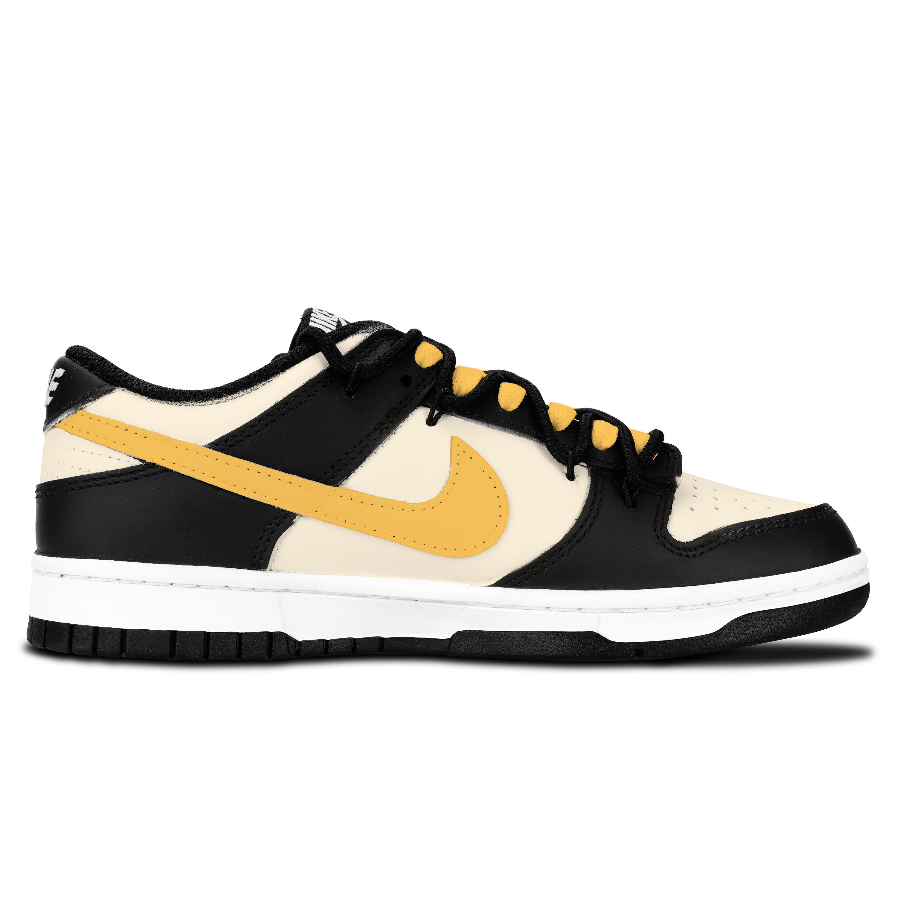Nike Dunk Black White, Meow Yellow Companion Abrasion Resistant Slip Resistant Low top Skateboard Shoes Unisex Yellow купить в интернет-магазине Yoocart с быстрой доставкой по России.