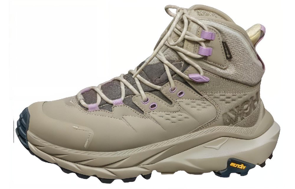 HOKA ONE ONE Kaha 2 GTX Celadon Cushioning, Wear Resistant High Top Outdoor Shoes Men's Gray