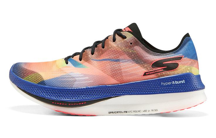 Skechers Go Run Speed Low Top Carbon Plate Running Shoes Men's Blue Orange