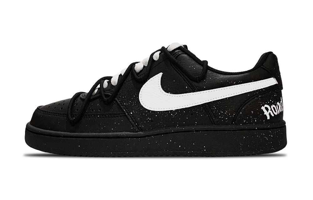 Nike Court Vision Low Quick Dry Low Top Skateboard Shoes Unisex Black White