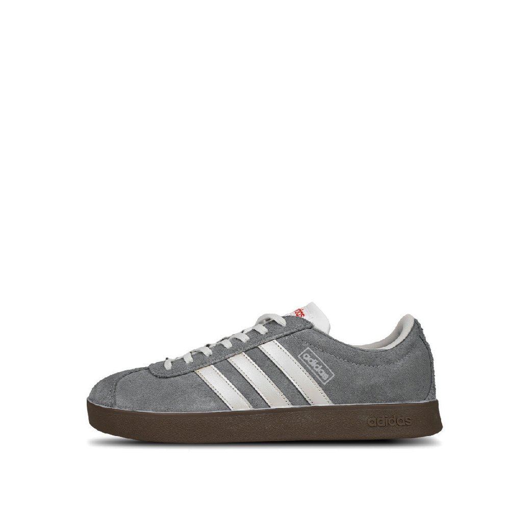 Adidas Neo Vl Court Classic Anti-Slip Wear-Resistant Low-Top Skateboard Shoes Unisex Gray