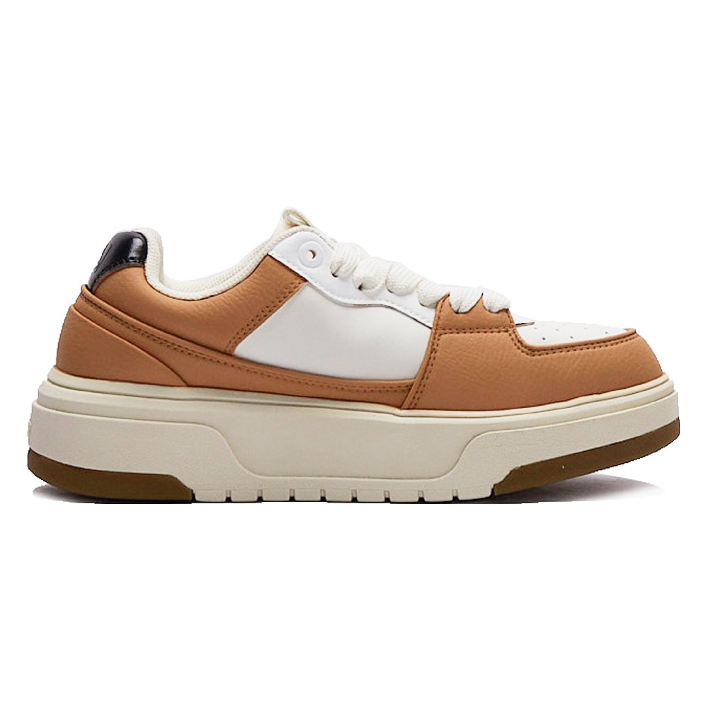 MLB Chunky Liner Bubble Jellyfish, Brown Bear Slip Resistant Low Top Skateboard Shoes Unisex Beige Brown