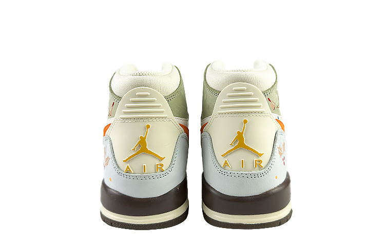 Jordan Legacy 312 Cushioned Wear-Resistant Slip-Resistant High-Top Vintage Basketball Shoes Men's Yellow White Green