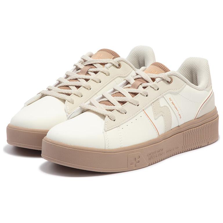 361° Wear-resistant And Lightweight Low-Top Skateboard Shoes Women's White Umber