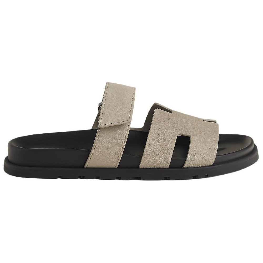 HERMES Chypre Slip-Resistant Slide Slippers Men's Gray