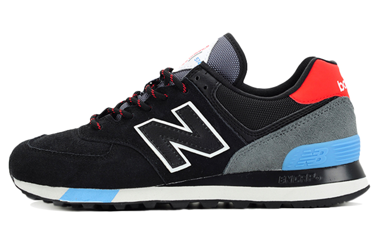 New Balance 574 Black Velocity Red