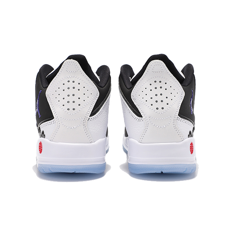 Jordan Courtside 23 Cushioning Anti-Slip And Wear-Resistant Mid-Top Vintage Basketball Shoes Women's Black White