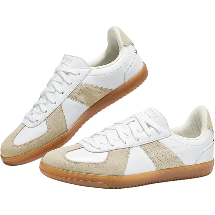 Skechers German Army Trainers Abrasion Resistant Lightweight Slip Resistant Low top Skateboard Shoes Men's White
